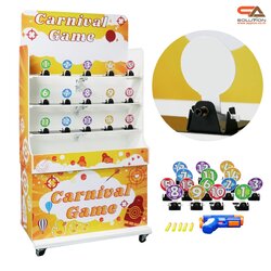 เกมส์ CARNIVAL GAME ยิงเป้าเหล็กกลม ขนาด (W) 90 x (L)50 x (H)176 cm. พร้อมเป้าเหล็กกลม 15 อัน ปืนกระสุนโฟม 2 ชุด