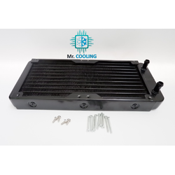 หม้อน้ำ คอมพิวเตอร์, ชุดน้ำ ไซส์240(2ตอน) [แบบมีเดือยใส่ท่ออ่อน/ท่อสายยาง] สีดำ