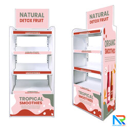 ชั้นวางสินค้าเหล็ก 4 ชั้น สีขาว ขนาด (W)56 x (D)30 x (H)150 cm. ปรับระดับได้ แข็งแรง รับน้ำหนักได้ดี