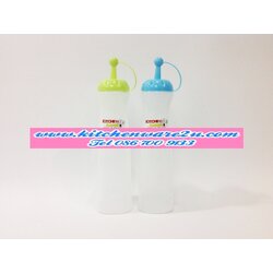 P07882 ขวดซ๊อสใหญ่ สีขาว ทรงสูง (ราคาส่งต่อ 1 โหล: 12 อัน)