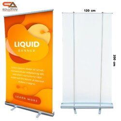 ROLL UP โรลอัพ รุ่น A PLUS ขนาด 120x200 ซม.1 หน้า โครงสร้างอะลูมิเนียมอย่างดี แข็งแรง ทนทาน ม้วนเก็บได้ พกพาสะดวก