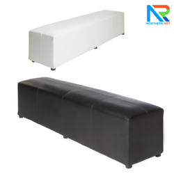 เช่าเก้าอี้สตูลม้านั่ง เบาะหนัง 4 ที่นั่ง พร้อมจุกรองฐาน มี 2 สี ขาวและดำ