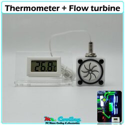 ชุดเทอร์โมมิเตอร์+ใบพัดโฟลวน้ำ Thermometer with Flow Turbine