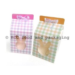 BB07 - กล่อง คุ้กกี้ ลายสก๊อต ชมพู / ส้ม