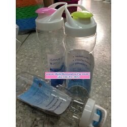 P07260 ขวดน้ำ PET หูหิ้ว 0.5 ลิตร ดีไซน์ใหม่ DBS 06 ราคาส่งต่อ 1 โหล: 12 ใบ