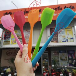ไม้พายซิลิโคนใหญ่ (Silicone Spatula) คละสี (28cm)