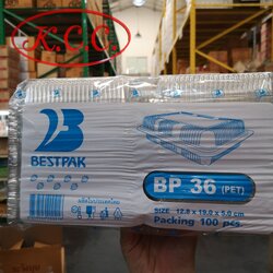 กล่อง เบเกอรี่ ใส BP-36 (100ใบ) 12.8x19.x5 cm. สอบถามราคาล่าสุดได้ที่ Line : @kccfood