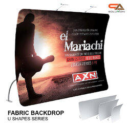 แบคดรอปผ้า Fabric Backdrop รุ่น U series ขนาด (W)300-600 x (H)228 cm.โครงอะลูมิเนียม ถอดประกอบได้ แถมฟรี! กระเป๋าใส่อุปกรณ์