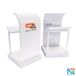 โพเดียมรปภ. รุ่นเหล็ก พ่นสีขาว ขนาด (W) 85 x (L) 85 (H) 135 ซม. แข็งแรง ทนทาน ( สั่งผลิตสีที่ต้องการได้ )