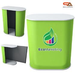 เคาน์เตอร์ออกบูธ ตรงมน TOP สีขาว ขนาด(W)80 x (D)40 x (H)93 cm. ถอดประกอบได้ เคลื่อนย้ายสะดวก