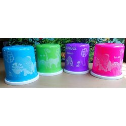 P02639 กล่องใส่ทิชชู่ สีหวาน พิมพ์ลาย ราคาส่งต่อ 12 ใบ