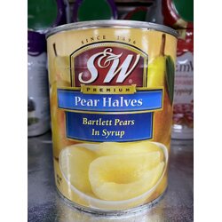 Pear Halves ลูกแพร์ครึ่งผลในน้ำเชื่อม ตรา S&W น้ำหนักเนื้อ 495กรัม