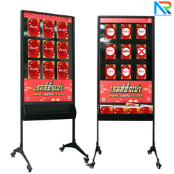 เช่าเกมส์เปิดป้ายอั่งเปา 9 ช่อง ขนาด (W)60 x (D)50 x (H)150 cm.พร้อมล้อเลื่อน เคลื่อนย้ายสะดวก (รวมงานพิมพ์)