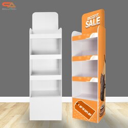 ชั้นวางสินค้าพลาสวูด 4 ชั้น ขนาด (W)36.5 x (D)25 x (H)145 ซม. พลาสวูดหนา 8 มม.พร้อมงานพิมพ์สติ๊กเกอร์