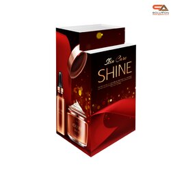 ชั้นวางสินค้าพลาสวูด ขั้นบันได 2 ชั้น ขนาด (W)60 x (D)45 x (H)165 ซม.