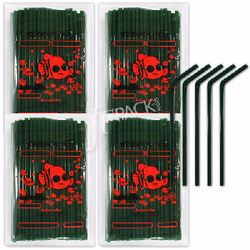 JT - หลอดงอสีเขียวเข้ม 8 mm. x 23.5 cm. (250เส้น)