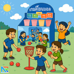 เช่าเกมส์โยนบอล ตั้งพื้น ขนาด (W)68 x (D)71 x (H)148 cm. พร้อมลูกบอลฟองน้ำ 6 ลูก เล่นสนุกทุกที่ทุกเวลา