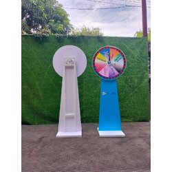 เช่าเกมส์วงล้อตั้งพื้น รุ่นเหล็ก ขนาดวงล้อ 60 ซม. สูง 165 cm. ถอดประกอบได้