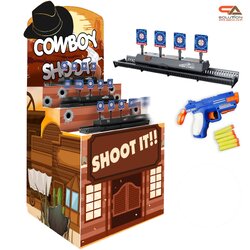 ตู้เกมส์ CARNIVAL ยิงเป้าเคลื่อนที่ ขนาด (W) 80 x (L)64 x (H)160 cm. พร้อมเป้าเคลื่อนที่4แผ่น 3 ชุด ปืนกระสุนยาง 2 ชุด