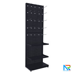 ชั้นวางสินค้าเหล็ก ขนาด (W)50 x (D)25 x (H)150 cm. ชั้นวาง 2 ชั้น และขอแขวน 20 อัน ชั้นวางปรับระดับได้