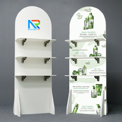 ชั้นวางสแตนดี้ไม้ MDF ปิดผิวเมลามีน แบบพับขั้นวางได้