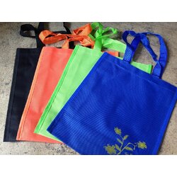 P07463 กระเป๋าผ้า หูหิ้ว ทรงช๊อปปิ้ง ขนาด 35*35 ซม. ผ้าดี สีสวย (ราคาส่งต่อ 1 โหล: 12 ใบ)