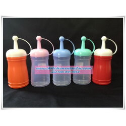 P05741 ขวดซอสเล็ก (225 มิล) (6*6*18 cm) No.225 (ราคาส่งต่อ 1 โหล :12 ใบ)