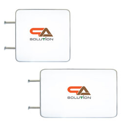 ตู้ไฟ LED สี่เหลี่ยม 2 หน้า ขอบสีเงิน อะคริลิคปั๊มนูน มีขายื่น ติดตั้งง่าย ( ราคาเฉพาะโครงตู้ ไม่รวมงานพิมพ์ )