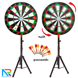 เกมส์ปาเป้าตั้งพื้น ขนาด 80 cm. หมุนได้ พร้อมลูกดอกแม่เหล็ก 10 อัน ปรับระดับสูงต่ำได้ตามความต้องการ ปลอดภัย จัดเก็บง่าย