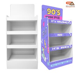 ชั้นวางสินค้าพลาสวูด 4 ชั้น ขนาด (W)50 x (D)40 x (H)118 ซม. พลาสวูดสีหนา 8 มม. พร้อมงานพิมพ์