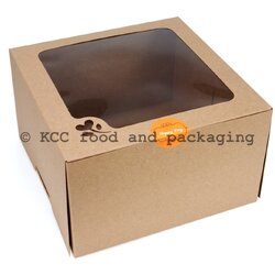 KB15 - กล่องเค้ก คราฟท์ 1 ปอนด์ ทรงสูง (10ใบ) - Ido