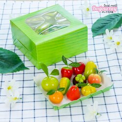 กล่องสแน็คหน้าต่าง ลายใบตอง (20ใบ)