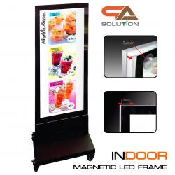 ตู้ไฟตั้งพื้น LED 2 หน้า มีล้อ ขนาด (W) 60 X (H) 155 ซม. รุ่น INDOOR