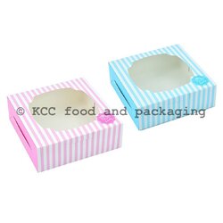 BB12 - กล่อง ชิฟฟ่อน ชมพู / ฟ้า (10ใบ) - Ido