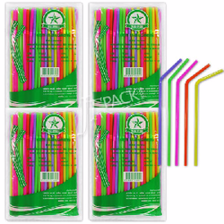 JT - หลอดงอสีสด คละสี 6 mm. x 21 cm. (250เส้น)