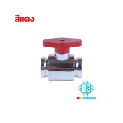วาล์ว ถ่ายน้ำ สำหรับ ชุดน้ำระบบเปิด คอมพิวเตอร์ รูเกลียวขนาดG1/4, สีแดง