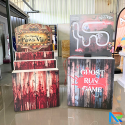 ชุดเกมส์ออกบูธ ประกอบไปด้วย ชั้นวางเกมส์ CARNIVAL + เกมส์สปาร์ค