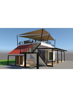 ร้านกาแฟนั่งบนดาดฟ้า