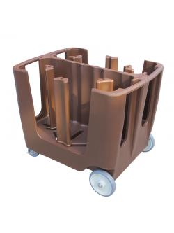 รถเข็นเก็บจานแคดดี้ เคลื่อนที่ แบบปรับช่องตามความกว้างของจานได้ 1403-018