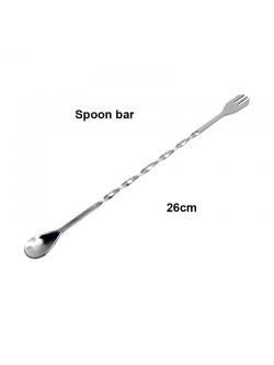 ช้อนบาร์ ปลายส้อม ช้อนคนเครื่องดื่ม ยาว 26 cm.