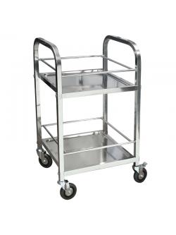 รถเข็นวางเครื่องดื่ม 2 ชั้น รุ่นมือจับ 2 ข้าง (ใหญ่) 1401-075