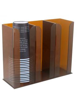 3 compartment Acrylic box for keep Drink Glass Paper Cup Dispenser