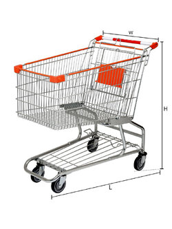 SHOPPING CART STACKABLE STORAGE CRATED 180 LITERS