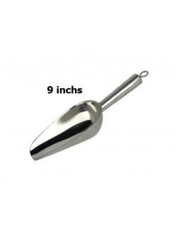 ที่ตักน้ำแข็ง กรวยตักวัตถุดิบ กรวยตักน้ำแข็ง สแตนเลส ขนาด 9 นิ้ว 1606-008