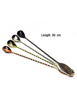 ช้อนบาร์ ยาว 30 cm. ปลายด้ามเป็นส้อม 1630-010