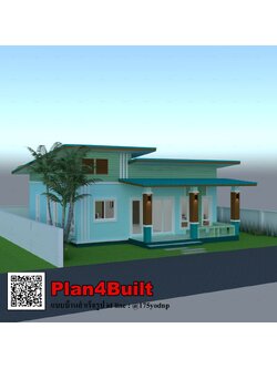 แบบบ้านโมเดิร์นชั้นเดียว 3ห้องนอน2ห้องน้ำ