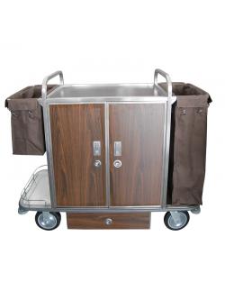 Housekeeping Cart Cleaner cart 3 layer drawer bottom side 1401-040