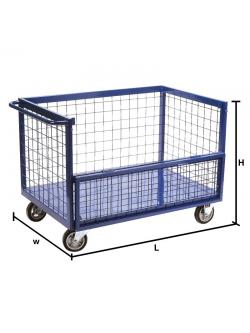 STEEL CAGE CART-SIDE PANEL-AIRY MODEL 350 KG WITHOUT TOP COVER