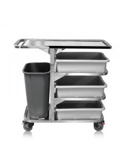 รถเข็นเก็บจานชาม เคลียร์โต๊ะรับประทานอาหาร 1403-023