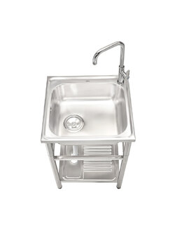 อ่างล้างจาน 1 หลุม สเตนเลส สตีล AISI 304 รุ่น PSC55ML